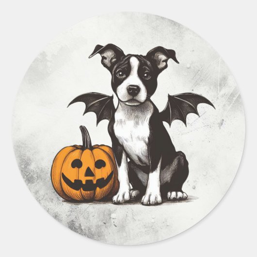 Sticker Rond Chiens de Halloween (Devant)
