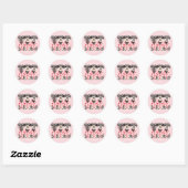 Sticker Rond Chiens de la Saint Valentin (Feuille)