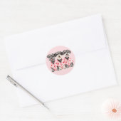 Sticker Rond Chiens de la Saint Valentin (Enveloppe)