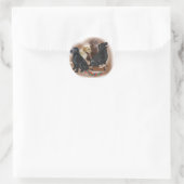 Sticker Rond Chiens de laboratoire avec jouets (Sac)