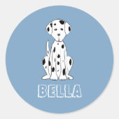 Sticker Rond Chiens souriants Dalmatien (Devant)