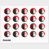 Sticker Rond chiens spitz japonais (Feuille)