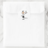 Sticker Rond Chiffre d'attelage de serveuse (Sac)