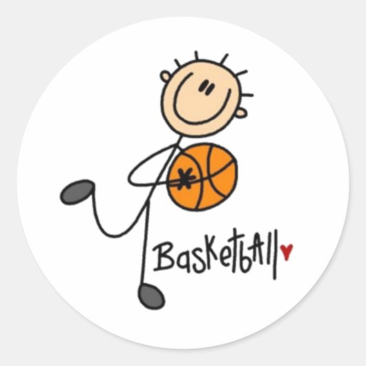 Sticker Rond Chiffre de basketball (Devant)
