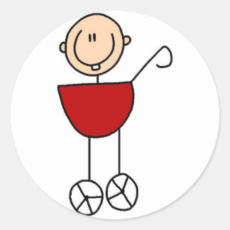 Sticker Rond Chiffre De Bébé Dans L'Autocollant De Transport