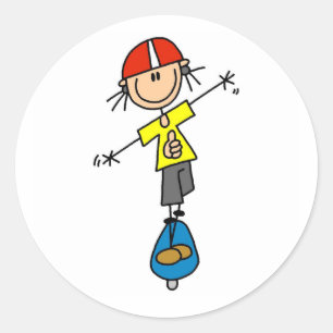Sticker Rond Chiffre de planche à roulettes
