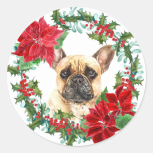 Sticker Rond Chiffre de taule Poinsettia Holly