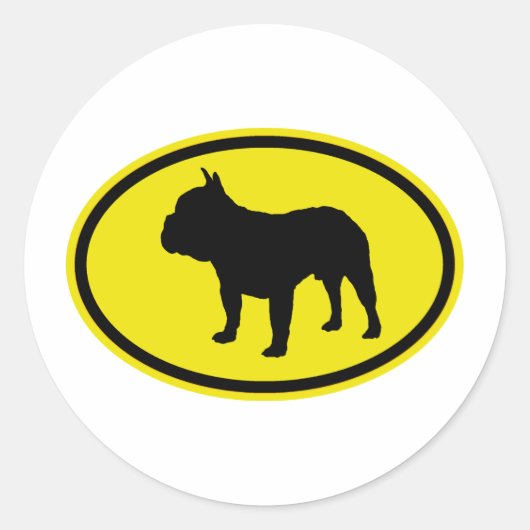 Sticker Rond Chiffre de taureau français (Devant)