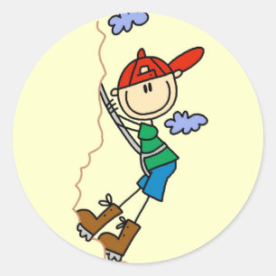 Sticker Rond Chiffre T-shirts et cadeaux de bâton d'alpinisme