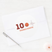Sticker Rond Chiffres doubles 10 ans Anniversaire Basketball (Enveloppe)
