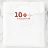 Sticker Rond Chiffres doubles 10 ans Anniversaire Basketball (Sac)