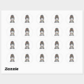 Sticker Rond Chignon Désordonné Camp Cheveux N'importe (Feuille)