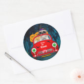 Sticker Rond Chih Tzu Chien Conduite Voiture Effrayant Hallowee (Enveloppe)