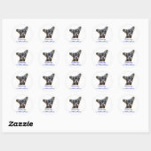 Sticker Rond Chihuahua (Feuille)