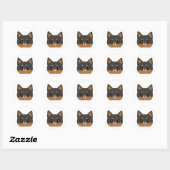Sticker Rond Chihuahua (Feuille)