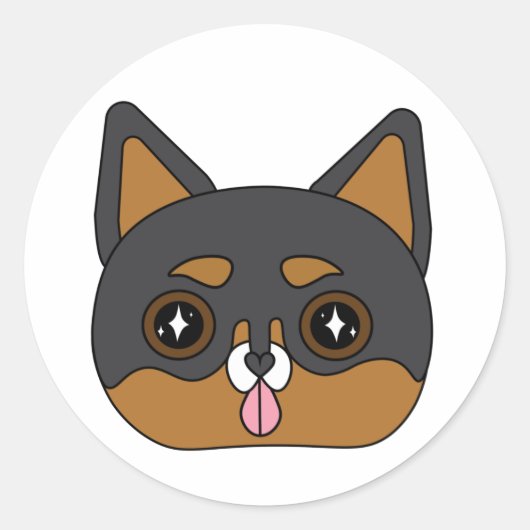 Sticker Rond Chihuahua (Devant)