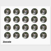Sticker Rond Chihuahua blanc (Feuille)