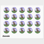 Sticker Rond Chihuahua Cadeaux et accessoires (Feuille)
