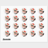 Sticker Rond Chihuahua Chien de longue date Fleas Navidog (Feuille)