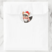 Sticker Rond Chihuahua Chien de longue date Fleas Navidog (Sac)