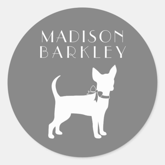 Sticker rond Chihuahua Chiot Chiot Classic (Devant)