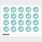 Sticker rond Chihuahua Chiot Chiot Classic (Feuille)