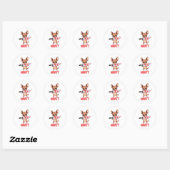 Sticker Rond Chihuahua Douce Petit Chiot (Feuille)