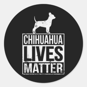 Sticker Rond Chihuahua Live S Sensibilisation