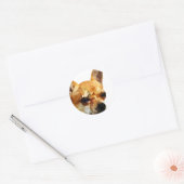 Sticker Rond Chihuahua Low Poly Art (Enveloppe)