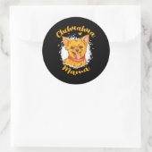Sticker Rond Chihuahua Mama Petite Amoureux des chiens Cute Chi (Sac)