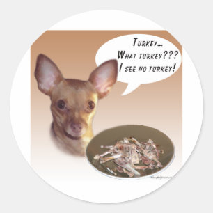 Sticker Rond Chihuahua Turquie