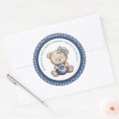 Sticker Rond Child's Blueberry Berry First Birthday (Enveloppe)