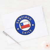 Sticker Rond Chile de Santiago (Enveloppe)