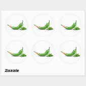 Sticker Rond Chili (Feuille)