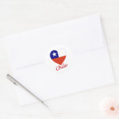Sticker Rond Chili - Coeur du drapeau (Enveloppe)