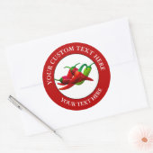 Sticker Rond Chili Peppers Custom Text Logo Icon 3" (Enveloppe)