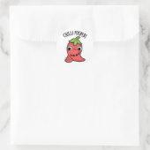 Sticker Rond Chili Poooper Funny Pepper Pun (Sac)