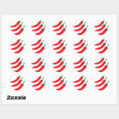 Sticker Rond Chili Red Hot Trois Popers (Feuille)