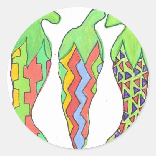 Sticker Rond Chilis Incognito (Devant)