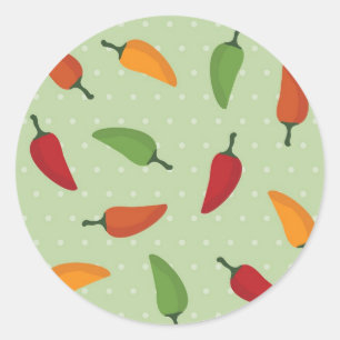 Sticker Rond Chilli pepper