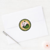 Sticker Rond Chilling Chilling Panda Orange (Enveloppe)