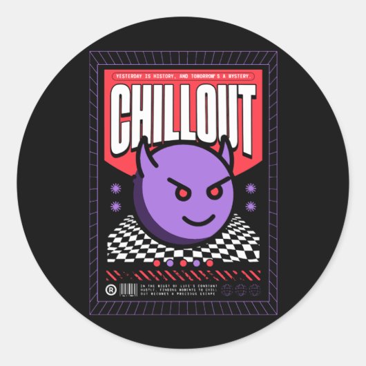 Sticker Rond Chillout Strewear (Devant)