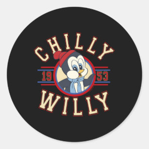 Sticker Rond Chilly Willy 1953 Throwback Collegiate
