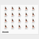 Sticker Rond Chim-Pants-Zee Funny Chimpanzé Singe Pun (Feuille)