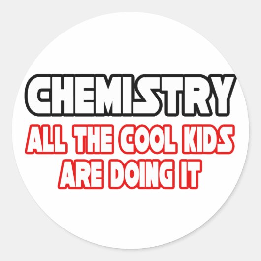Sticker Rond Chimie...Enfants Cool (Devant)