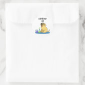 Sticker Rond Chimie Lab Funny Labrador Chien Pun (Sac)