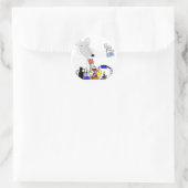 STICKER ROND CHIMIE LAB RAT (Sac)