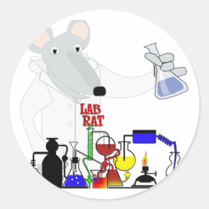 STICKER ROND CHIMIE LAB RAT