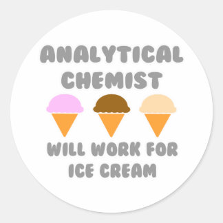Sticker Rond Chimiste analytique ... Fonctionnera Pour La Crème