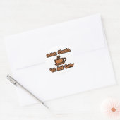 Sticker Rond Chimiste Instant...Juste Ajouter Du Café (Enveloppe)